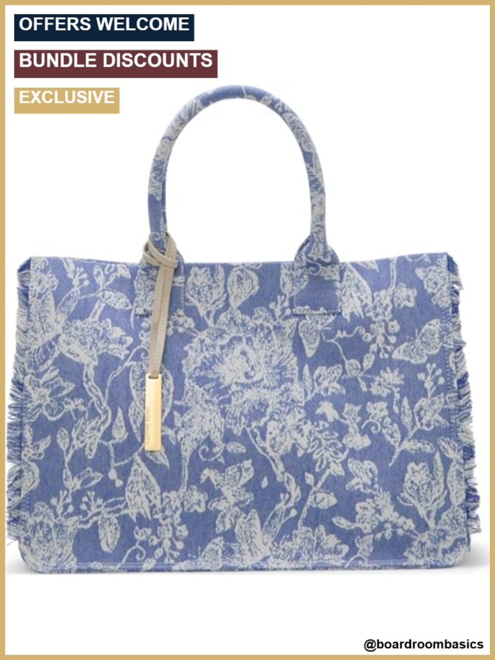 Canvas Cotton Tote Bag with Magnetic Snap Closure 5 Pockets Shoulder Strap